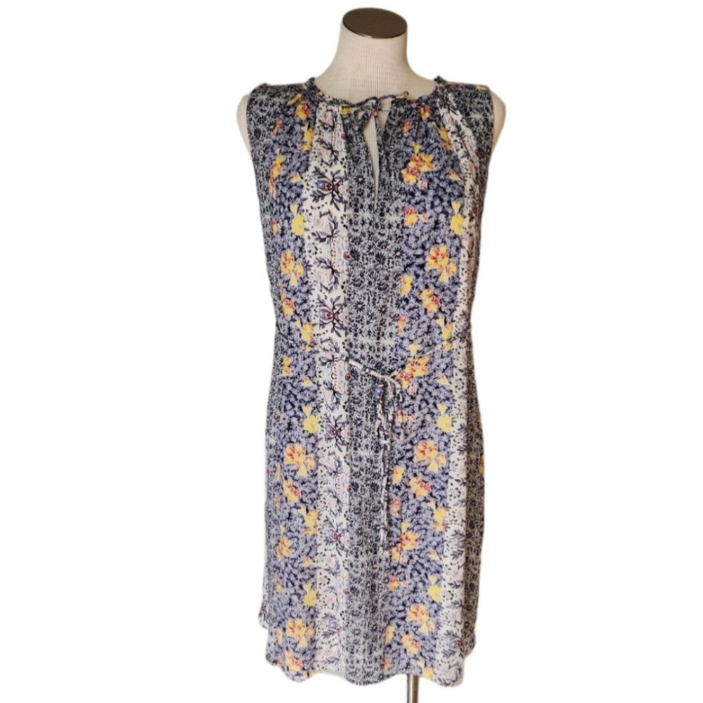 Women's Loft Sleeveless Fully Lined Summer Waist Tie Dress Size M